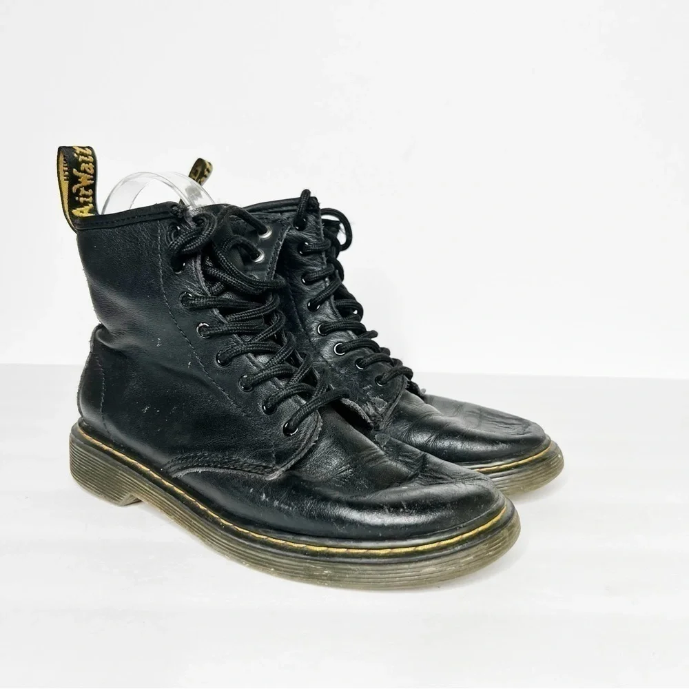 Dr. Marten’s Junior 1460 Softy T Leather Lace Up Boots Black Size 3